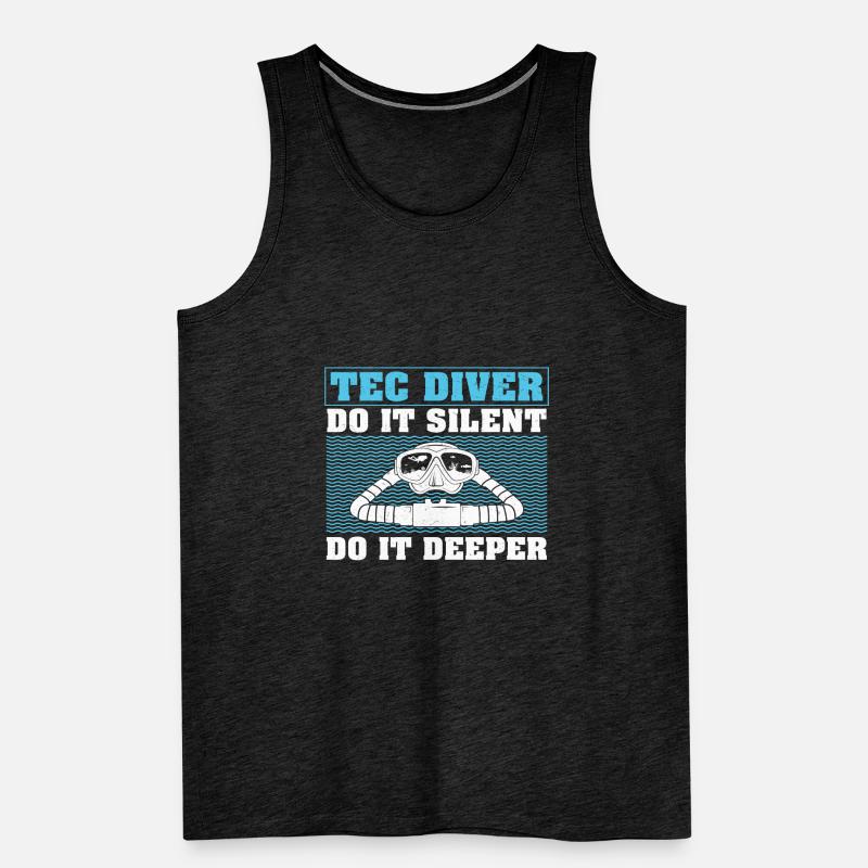 Tec Diver Do It Silent Do It Deeper Funny Plongée Débardeur bio Premium Homme