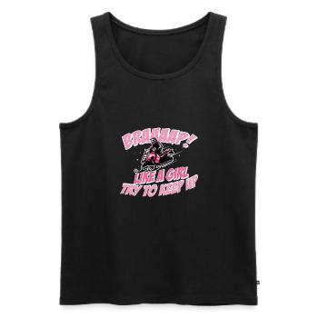 Cool Snocross Racing For A Snowmachine Girl - Men's Premium Organic Tank Top - black - Front - Michal (187cm)