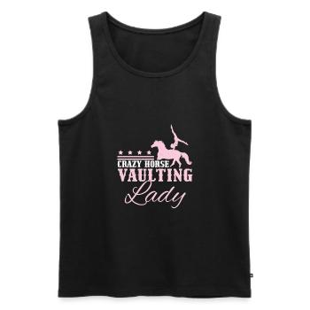 Crazy Horse Vaulting Lady Funny Horse Vaulting - Men's Premium Organic Tank Top - black - Front - Michal (187cm)