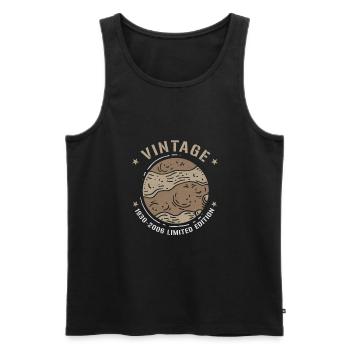 Vintage Limited Edition Astronomy For A Pluto - Men's Premium Organic Tank Top - black - Front - Michal (187cm)