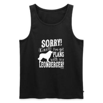 Plans with Leonberger - Men's Premium Organic Tank Top - black - Front - Michal (187cm)