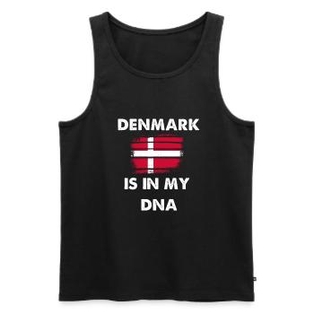 Denmark - Men's Premium Organic Tank Top - black - Front - Michal (187cm)