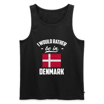 Denmark - Men's Premium Organic Tank Top - black - Front - Michal (187cm)