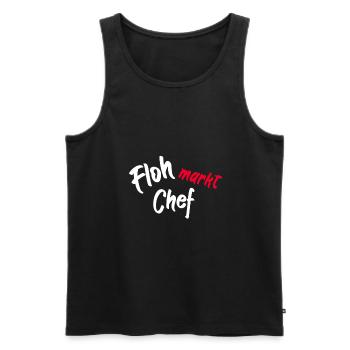 Flohmarkt Chef - Männer Premium Bio Tank Top - Schwarz - Vorne - AI Model Male 178 light (178cm)