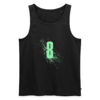 8 Geburtstag - Männer Premium Bio Tank Top - Schwarz - Vorne - AI Model Male 178 light (178cm)