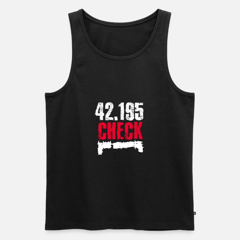 42195 Marathon - Männer Premium Bio Tank Top - Schwarz
