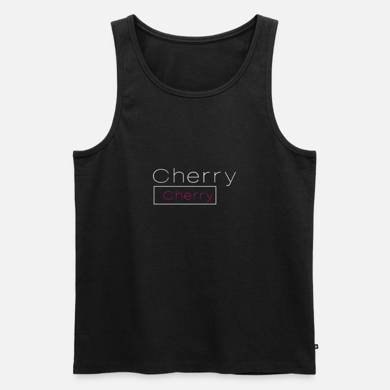 Cherry Cherry - Männer Premium Bio Tank Top - Schwarz