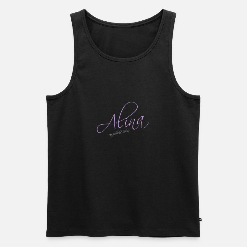 Alina - Männer Premium Bio Tank Top - Schwarz