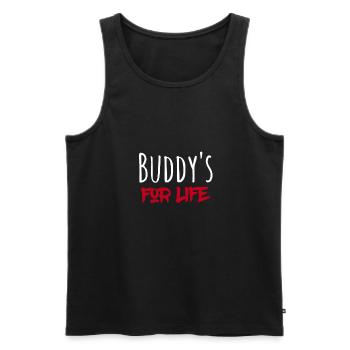 Buddy´s for Life - Men's Premium Organic Tank Top - black - Front - AI Model Male 178 light (178cm)