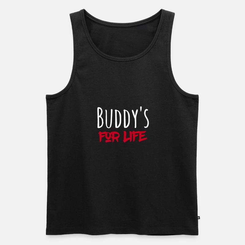 Buddy´s for Life - Männer Premium Bio Tank Top - Schwarz