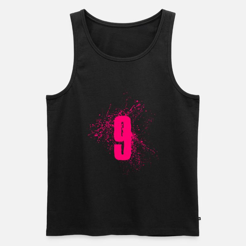 9 - Männer Premium Bio Tank Top - Schwarz