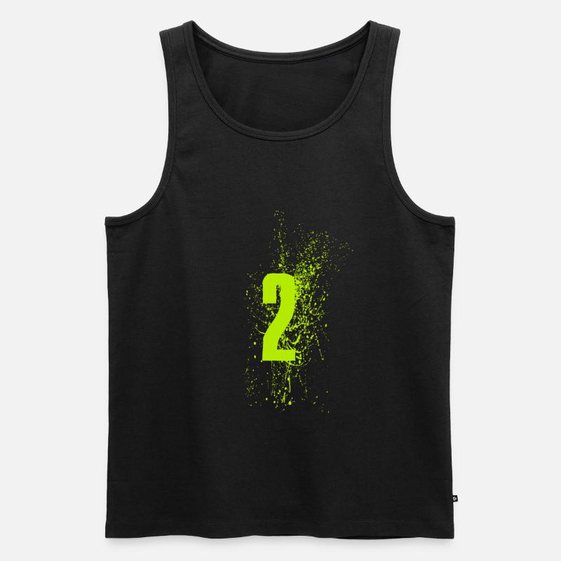 2 - Männer Premium Bio Tank Top - Schwarz