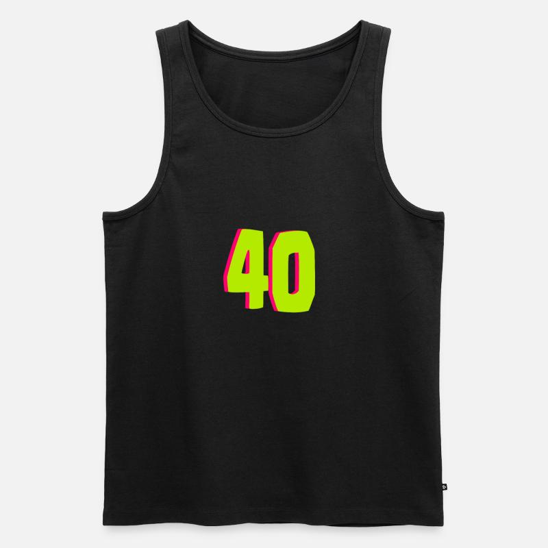 40th birthday - Men's Premium Organic Tank Top - black
