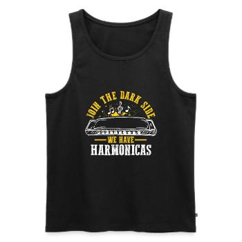Französische Harfinisten und Harmonikaspieler - Männer Premium Bio Tank Top - Schwarz - Vorne - Michal (187cm)