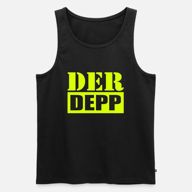 Der Depp - Männer Premium Bio Tank Top - Schwarz