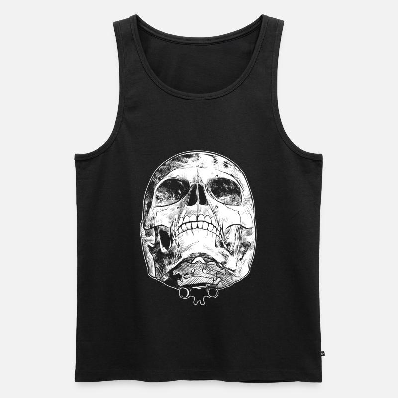 Skull skull bones - Men's Premium Organic Tank Top - black