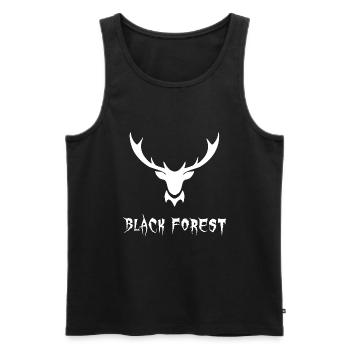 Métal Forêt Noire - Débardeur bio Premium Homme - noir - Devant - AI Model Male 178 light (178cm)