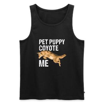 Conception de chasseur de coyote pour la chasse au coyote - Débardeur bio Premium Homme - noir - Devant - Michal (187cm)