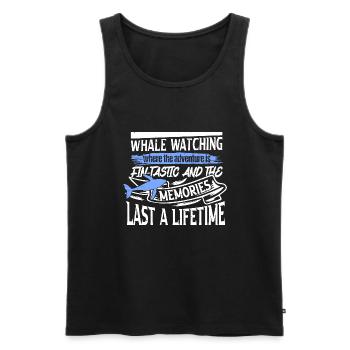 Orca Beobachtung für Buckelwale und Meerwale - Männer Premium Bio Tank Top - Schwarz - Vorne - Michal (187cm)