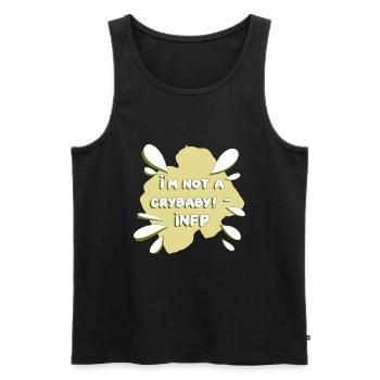 INFP stereotype design crybaby - Men's Premium Organic Tank Top - black - Front - AI Model Male 178 light (178cm)