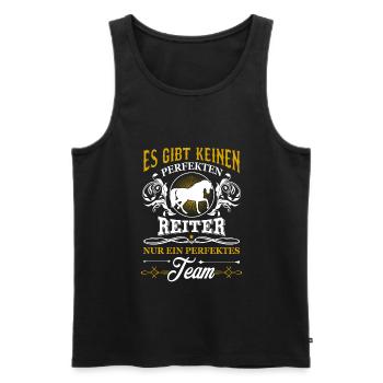 Es gibt keinen perfekten Reiter nur ein perfektes - Männer Premium Bio Tank Top - Schwarz - Vorne - Michal (187cm)