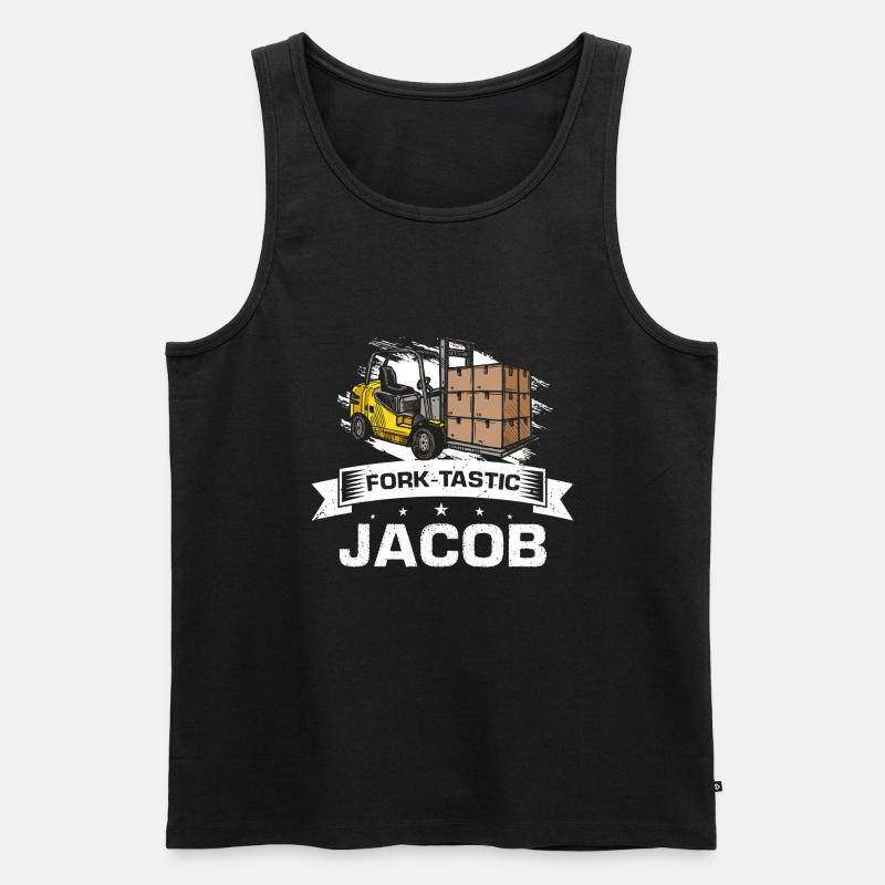 Lagerarbeiter für Staplerfahrer und Gabelstapler - Männer Premium Bio Tank Top - Schwarz