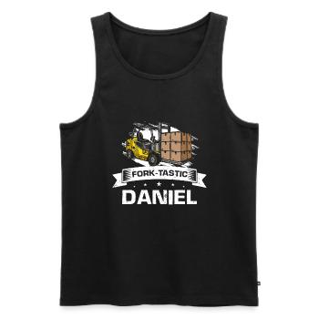 Gabelstaplerfahrer und Lagerhaus Gabestaplerfahrer - Männer Premium Bio Tank Top - Schwarz - Vorne - AI Model Male 178 light (178cm)