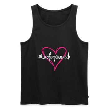 Lieblingsmensch - Männer Premium Bio Tank Top - Schwarz - Vorne - Michal (187cm)