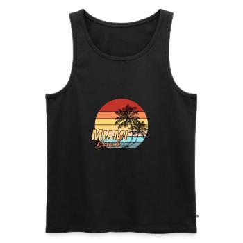 Miami - Débardeur bio Premium Homme - noir - Devant - Michal (187cm)