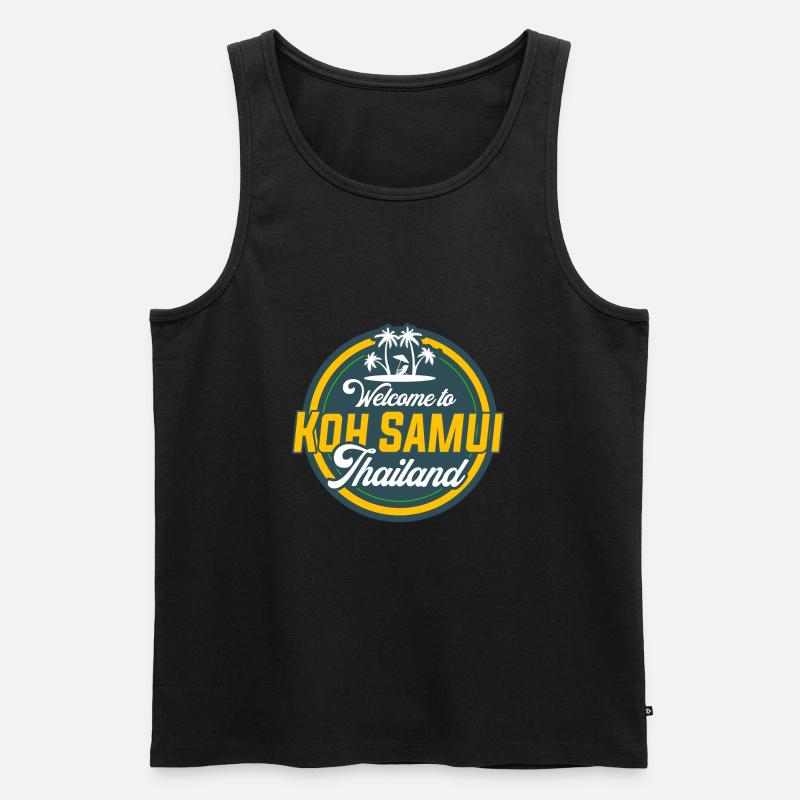 Koh Samui - Männer Premium Bio Tank Top - Schwarz