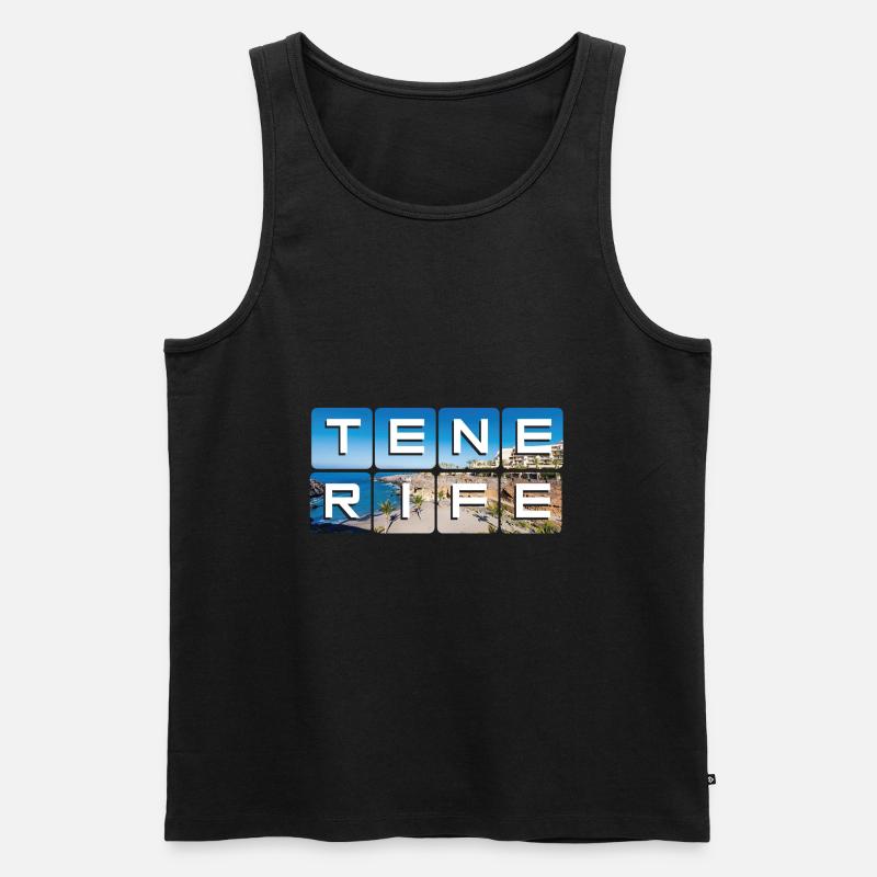 Teneriffa - Männer Premium Bio Tank Top - Schwarz