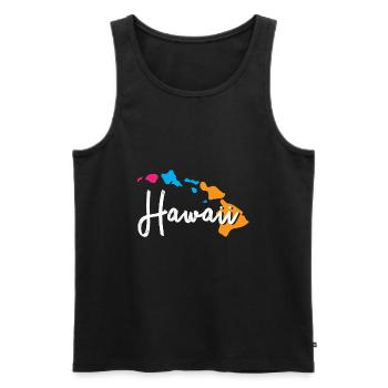 Hawaii - Männer Premium Bio Tank Top - Schwarz - Vorne - Michal (187cm)