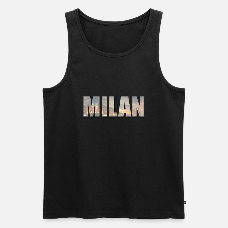 Mailand - Männer Premium Bio Tank Top - Schwarz