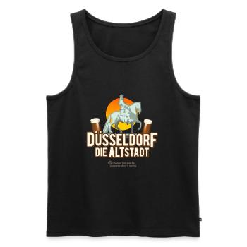 Düsseldorf die Altstadt - Männer Premium Bio Tank Top - Schwarz - Vorne - AI Model Male 178 light (178cm)