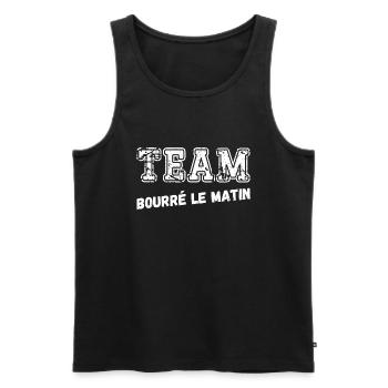 team bourré le matin - Débardeur bio Premium Homme - noir - Devant - Michal (187cm)