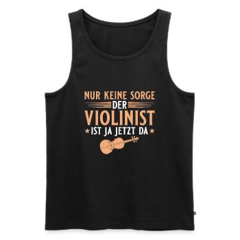 Violine Musiker ist ja jetzt da - Violinist - Männer Premium Bio Tank Top - Schwarz - Vorne - Michal (187cm)