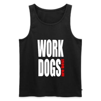 WORK DOGS are best - Débardeur bio Premium Homme - noir - Devant - Michal (187cm)