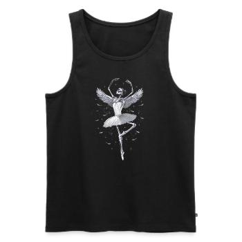 Skelett Ballerina - Männer Premium Bio Tank Top - Schwarz - Vorne - AI Model Male 178 light (178cm)