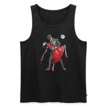Danse des squelettes gothiques - Débardeur bio Premium Homme - noir - Devant - AI Model Male 178 light (178cm)