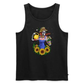 Skelett-Gartenpflanzen - Männer Premium Bio Tank Top - Schwarz - Vorne - AI Model Male 178 light (178cm)