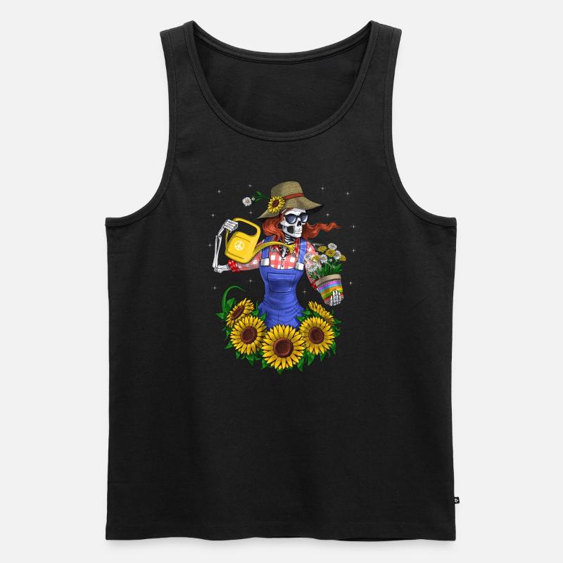Skelett-Gartenpflanzen - Männer Premium Bio Tank Top - Schwarz