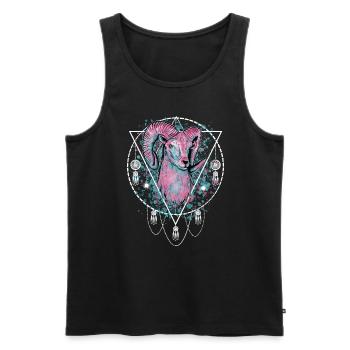 Widder Sternzeichen Spirituell - Männer Premium Bio Tank Top - Schwarz - Vorne - Michal (187cm)