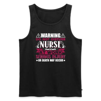 Nurse Do Not Disturb Nurse At Work - Men's Premium Organic Tank Top - black - Front - Michal (187cm)