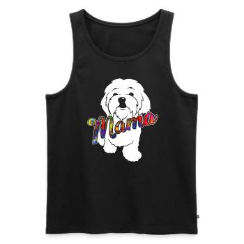 Maltese Maltese Mama - Men's Premium Organic Tank Top - black - Front - Michal (187cm)