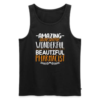 Pharmacist Beautiful Pharmacist - Men's Premium Organic Tank Top - black - Front - Michal (187cm)