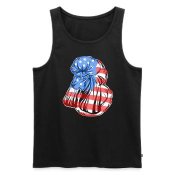 Poodle Poodle Flag - Men's Premium Organic Tank Top - black - Front - Michal (187cm)