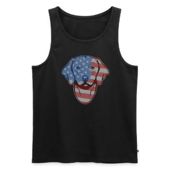 Rhodesian Ridgeback Rhodesian Ridgeback Flag - Men's Premium Organic Tank Top - black - Front - AI Model Male 178 light (178cm)