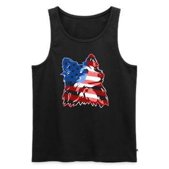 Shetland Sheepdog Shetland Sheepdog Flag - Men's Premium Organic Tank Top - black - Front - AI Model Male 178 light (178cm)