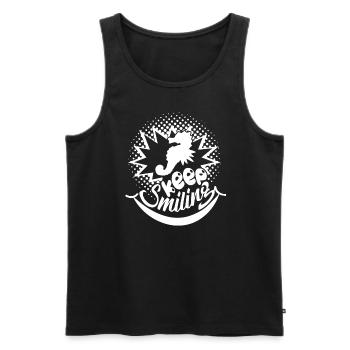 Seahorse Seahorse Keep Smiling - Men's Premium Organic Tank Top - black - Front - AI Model Male 178 light (178cm)