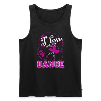 Ballet Dancer Ballet Dancer I Love Dance - Men's Premium Organic Tank Top - black - Front - AI Model Male 178 light (178cm)